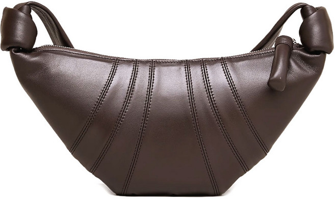 소가죽 크로와상백 미듐 크로스바디 호보백 범백