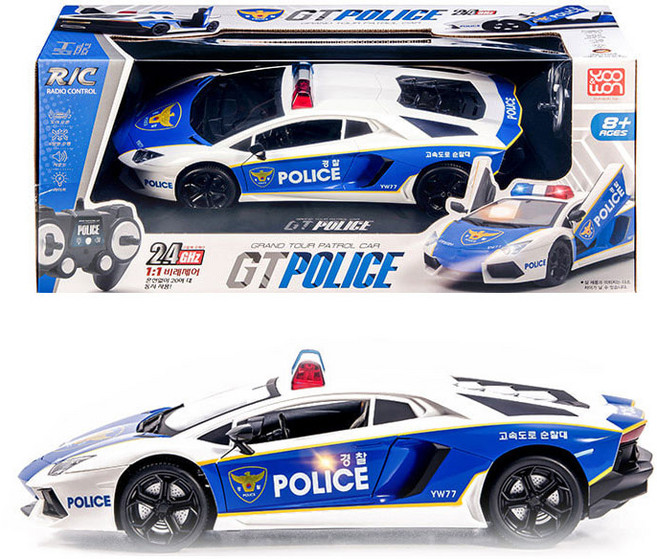 유원 GT 폴리스 람보르기니 경찰 RC카 무선조종완구, 1개