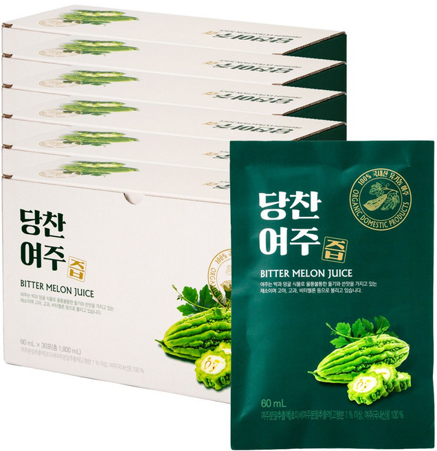 유기농 당찬 여주즙, 유기농 당찬 여주즙 6박스 60mlX, 6개, 60ml