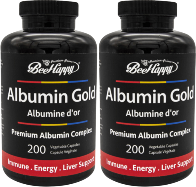 비해피 캐나다 알부민 골드 1500mg 200캡슐 2병 알부민효능 영양제, 200정, 2개