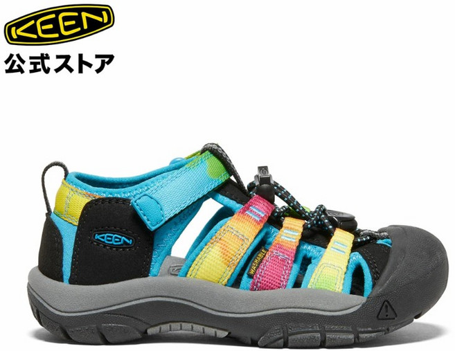 KEEN 킨 리틀키즈 뉴포트 H2 어린이 샌들 NEWPORT 레인보우 타이다이