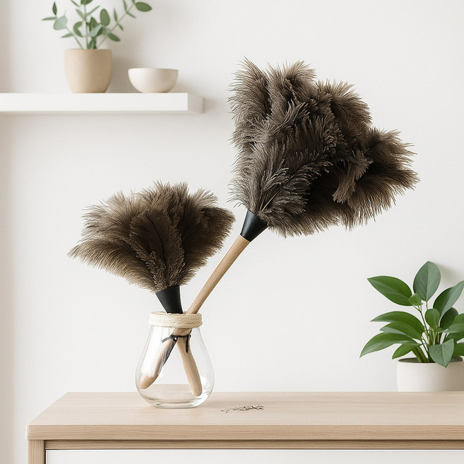 필굿리빙 타조털 먼지털이개, 1개