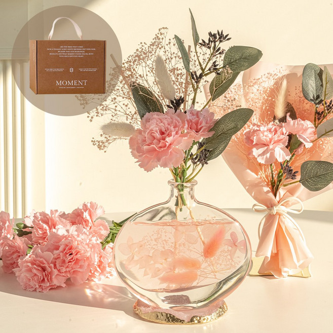 [꽃다발+쇼핑백] 모먼트 카네이션 디퓨저 160ml, 탠저린 시더우드, 핑크, 1개