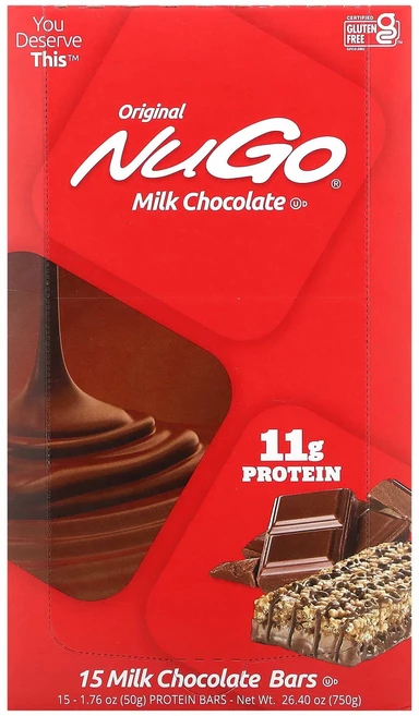 NuGo Nutrition 오리지널 바 밀크 초콜릿 15개입 개당 50g NUG-50103, 1 - 쿠팡