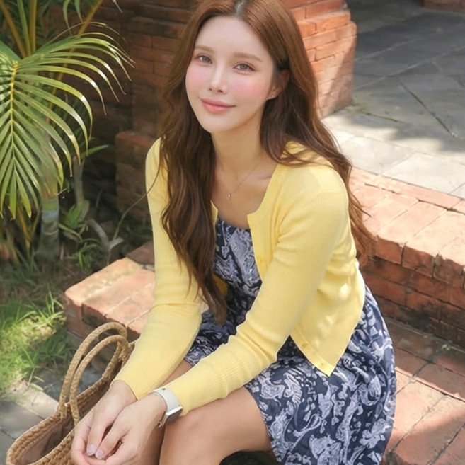 <청담코코> 이쁜컬러감 쫀쫀골지가디건 파스텔크롭가디건 베이직니트가디건