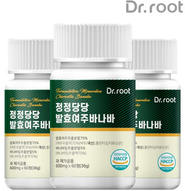 정정당당 발효 여주 바나바잎 타블렛 3박스 600mg 180정 닥터루트, 60정, 3개