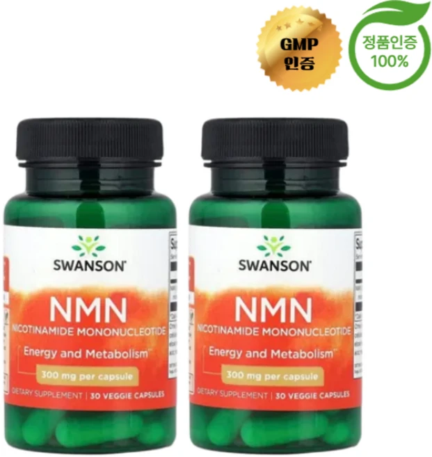 스완슨 NMN 엔엠엔 효능 300mg 베지 캡슐 30정 Swanson 2병, 2개 - 쿠팡