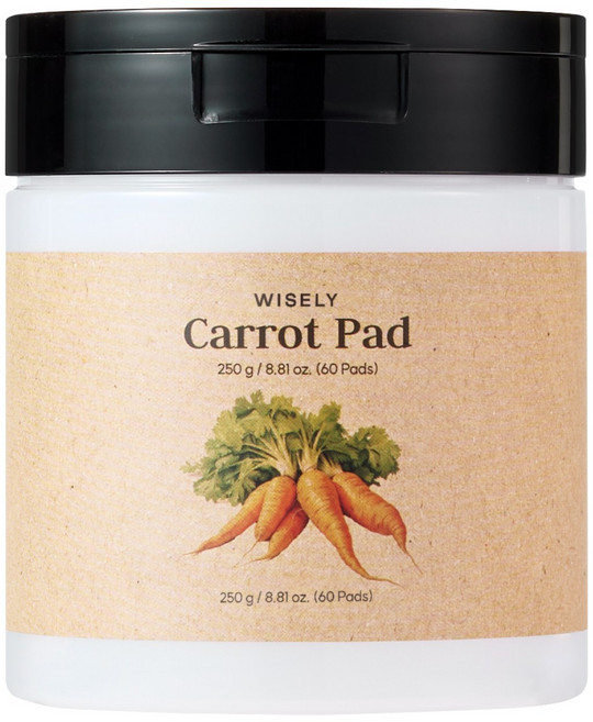 와이즐리 수분 진정 당근 토너 패드, 60매입, 1개