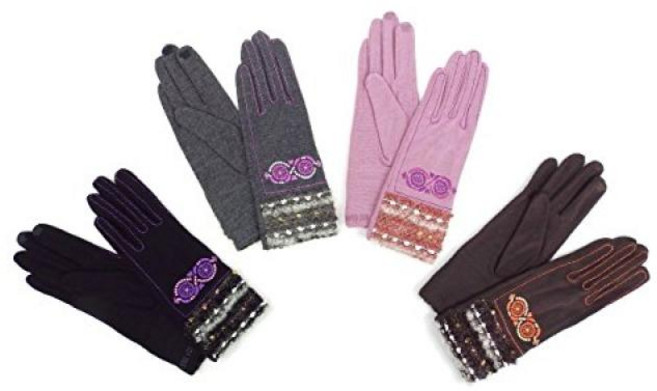 [ANNA SUI] (안나 수이) 장갑 AS0165 (다크 브라운 계)