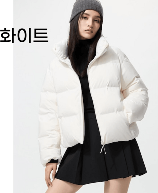 유니클로 재팬 여성 심리스 다운 숏 자켓 478578 발수 패딩 점퍼