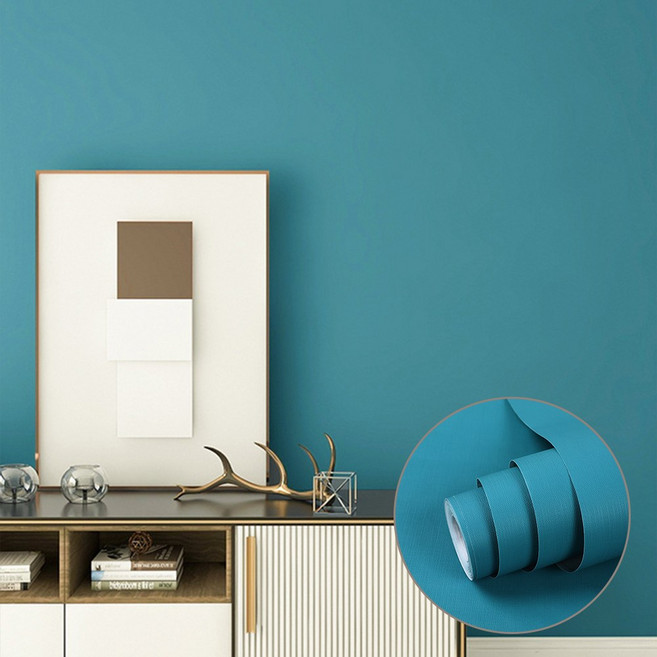 베라스코 붙이는 벽지 시트지 60cm x 10m, 피콕블루