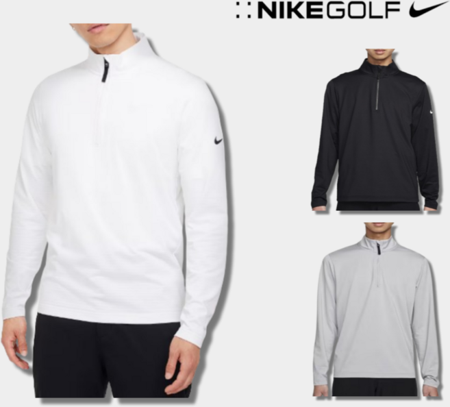 매장정품 나이키 골프 웨어 드라이핏 티셔츠 남성 긴팔 하프집 남자 골프니트 긴소매 셔츠