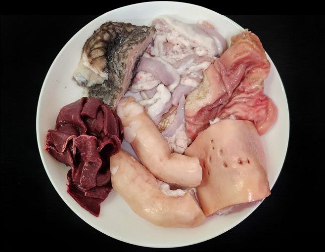 한우 소곱창 모듬 1.2kg 전골 오드레기 생 대창 염통 곱창 막창 양 냉동 구이 전골 모듬 술안주, 1개