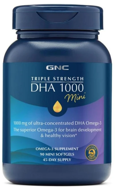 GNC 지앤씨 트리플 스트랭스 DHA1000 90 미니소프트젤, 90정, 1개, 90정 - 쿠팡