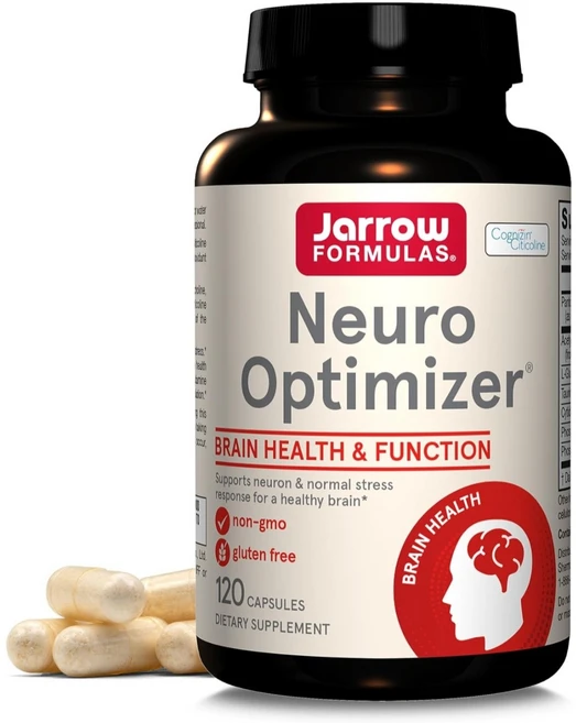 Jarrow Formulas Neuro Optimizer 자로우포뮬러스 아세틸 엘 카르니틴 글루타민 타우린 시티딘 포스파티딜 콜린 세린 알파리포산 함유 120정, 1개 - 쿠팡