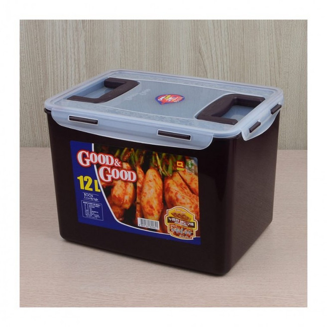핸디락 김치저장통 대용량 15L 업소용 냉장고 밀폐보관 8L 12L, 1개