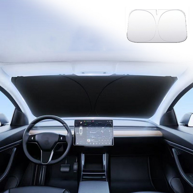 3초설치 앞유리햇빛가리개 대형 티타늄 자외선차단, 1개, 은색