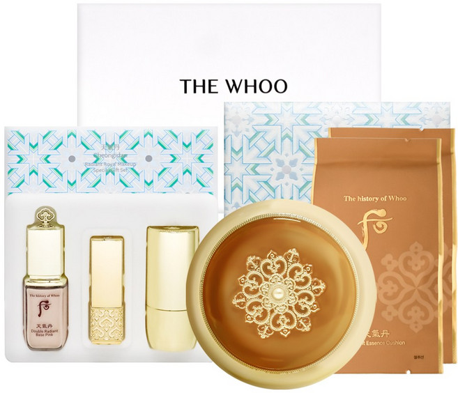 더후 천기단 화현 에센스 쿠션 홀리데이 기획 세트, 21호 (본품1+리필2+메이크업 키트), 1개