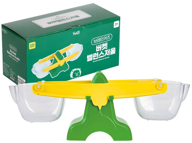 무게 측정 비교 저울 원리 수 크기 개념 학습 양팔 저울 어린이집 유치원 과학 교구, 1개, 버킷밸런스