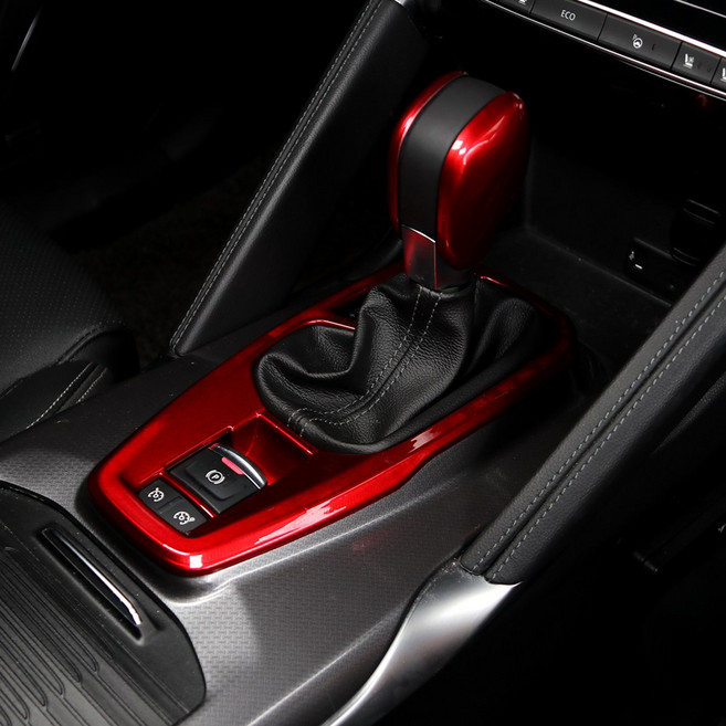 유투카 호한 더뉴 QM6 기어패널 커버 레드 카본 몰딩 기어박스 기스방지 실내 튜닝 용품, 유광 레드1P [B타입]