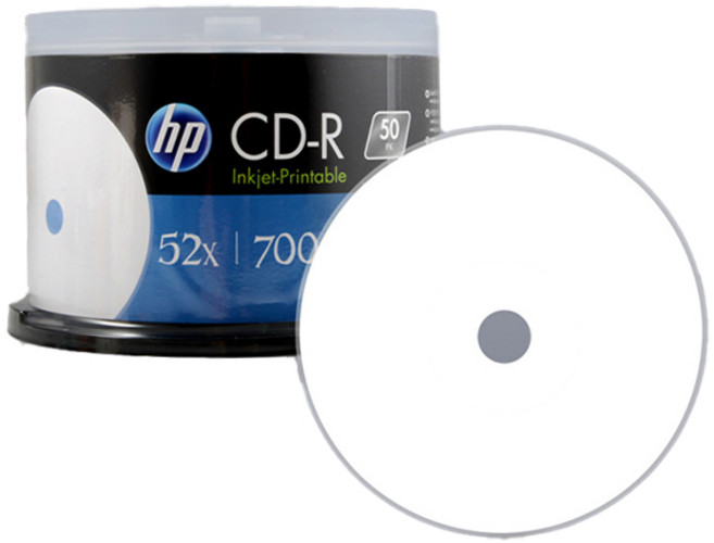 HP 정품 CD-R 프린터블 케이크 50장 700MB 52배속, HP CD-R 프린터블 케익 50장 700MB 52배속, 1개