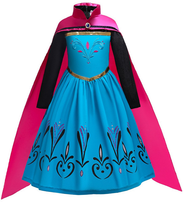 베이비소이 겨울왕국 안나드레스 퍼플 코튼 벨벳