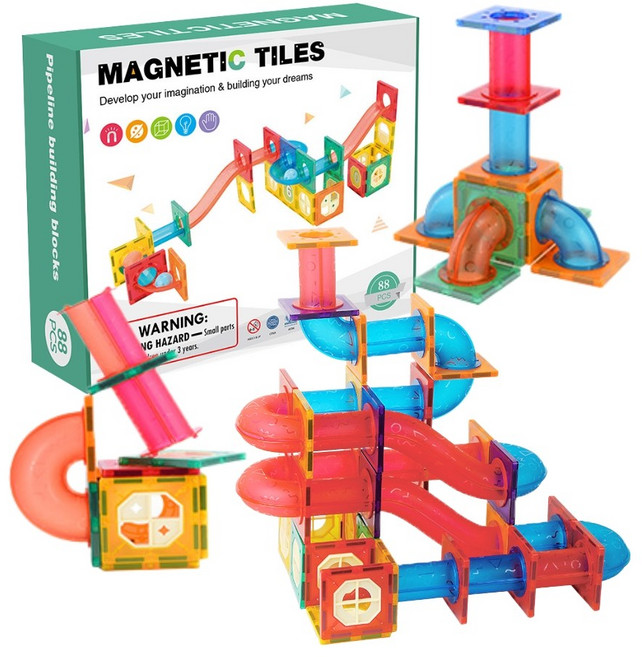 토이토 맥타일즈 슬라이드 자석 블럭 88pcs 마그네틱 블록 교구