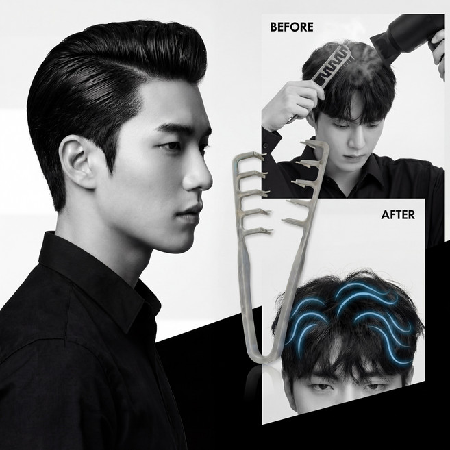 에니픽 뿌리볼륨 텍스처연출 헤어 브러쉬, 1개, 그레이