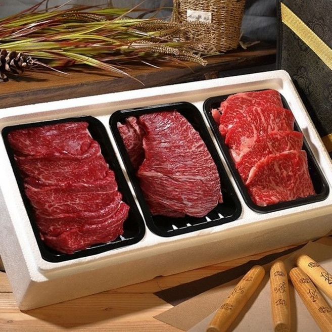 1등급 한우 선물세트 600g 채끝살 국거리 불고기, 1