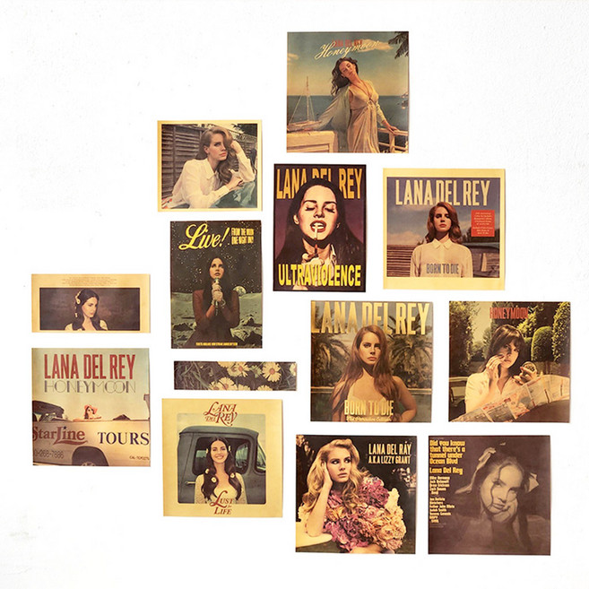 LAVERTON 감성 인테리어 레트로 12종 포스터 세트 벽장식 사진 복고 꾸미기 카페 홈데코 미니 빈티지, RP09-라나델레이이