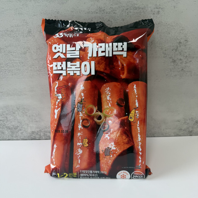 33떡볶이 옛날 가래떡 떡볶이, 4개, 461g