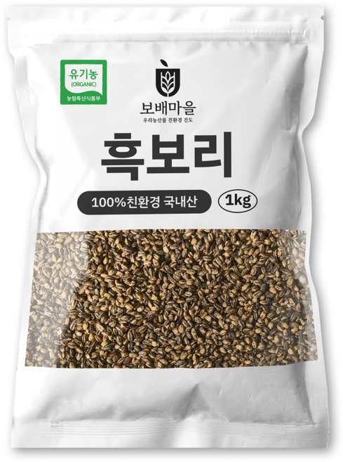 [햇곡/농부가 직접배송] 국산 유기농 흑보리, 1kg, 1개