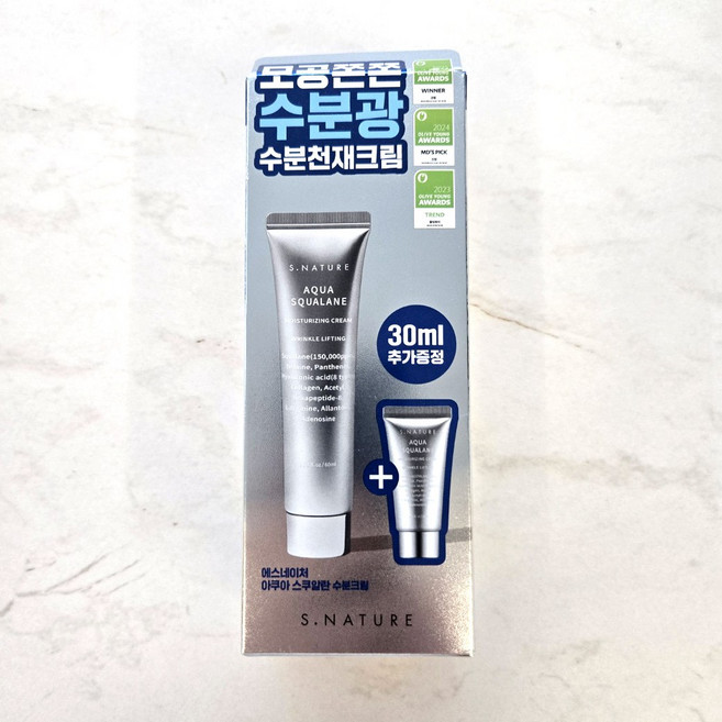 4위 - 에스네이처 아쿠아 스쿠알란 수분크림, 90ml, 1개
