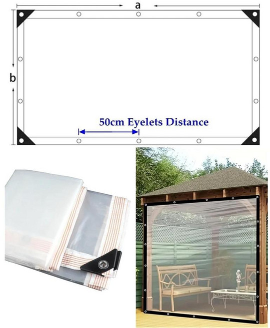 투명 정원 가제보 방수 천 천막 식물 커버 필름 단열 창고 그로밋, 5. White Side / CC. 4MX5M