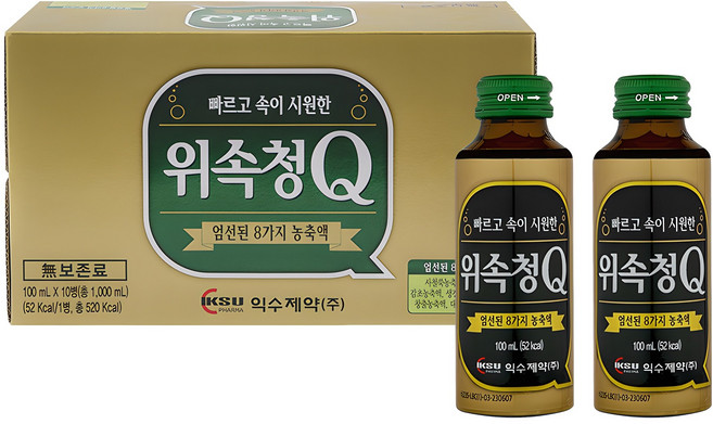 익수제약 위속청Q, 100ml, 10개