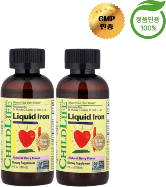 2개 차일드라이프 어린이철분제 어린이철분 키즈영양제 어린이영양제 액상 철분 천연베리맛 118ml