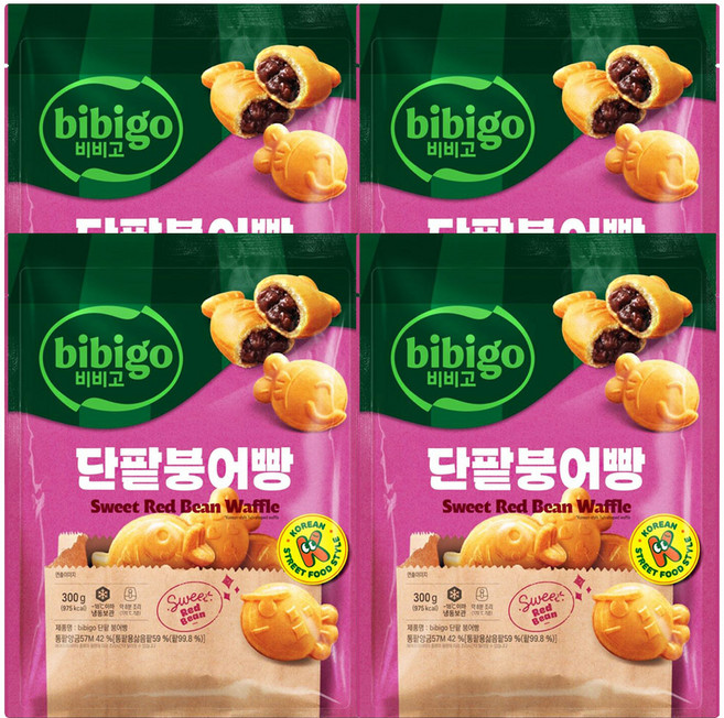 CJ 비비고 단팥 붕어빵, 4개, 300g