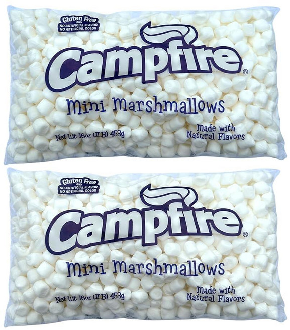 FireStix [미니] 캠프파이어 미니 화이트 마시멜로 946.4ml(32온스) - 천연 바닐라로 제작 인공 향료 없음 - 핫초콜릿 베이킹 쌀 크리스피 간식에 적합, FireStix [미니] 캠프파이어 미니 화이트 마시멜