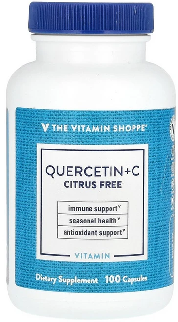 The Vitamin Shoppe Quercetin + C Citrus Free 100 Capsules, 100 Count, 1개, 100정 - 쿠팡