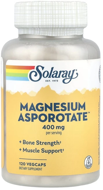 솔라레이 마그네슘 아스포로테이트 400mg 베지 캡슐 120정(캡슐 1정당 200mg), SOR04621, 1개, 120정 - 쿠팡