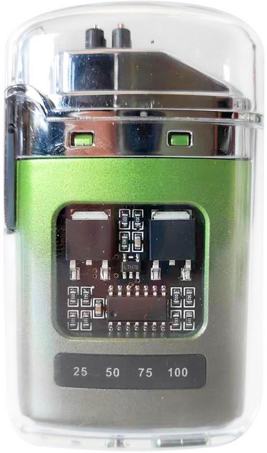 투데이리빙 듀얼 플라즈마 전기 라이터 충전식 LED 아크 불꽃 라이트 충전용 usb c타입 충전 라이타, R99955C, 1개, 그린블랙