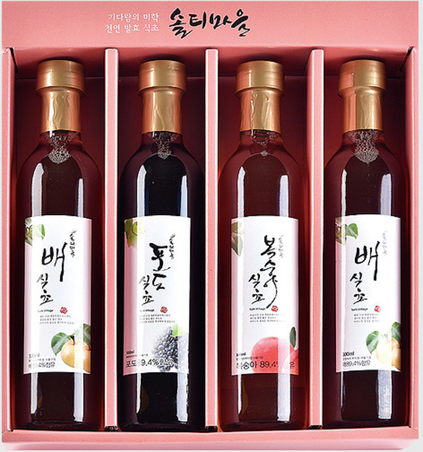 솔티마을 발사믹식초세트 /과일발효초, 4개, 300ml