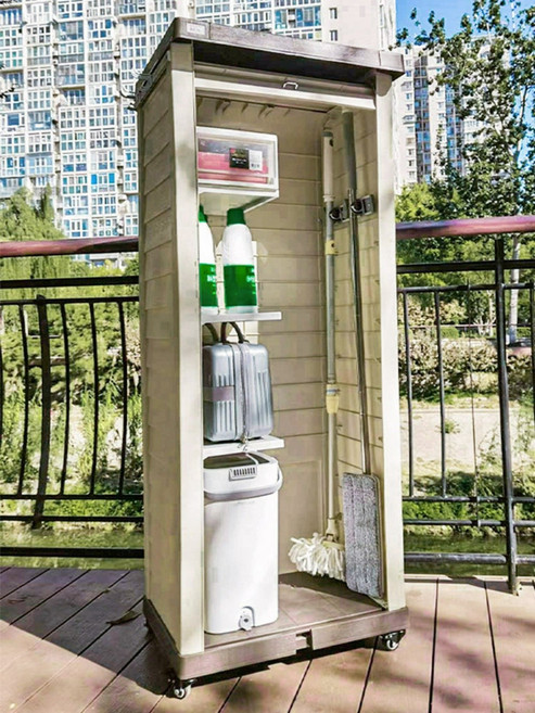 야외 창고 다목적 소형 수납함 조립식 캠핌용품 보관 팬션용, 1 조각, 1개