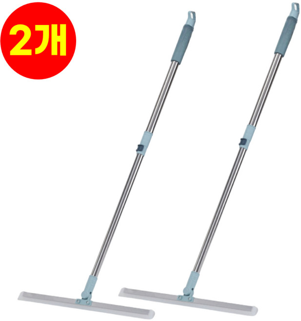 호아인터 물기제거 길이조절 실리콘 빗자루 스퀴지 욕실 화장실, 그린50cm, 2개