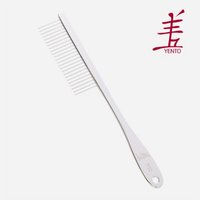 옌토 프로페셔널 핸들 콤 24핀 코스 푸들 비숑 전용 빗 26YEN001, 옌토 26YEN001 프로페셔널 핸들콤 코스 24핀, 1개