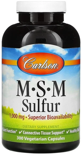 칼슨 MSM 식이유황 1000mg Carlson Labs MSM Sulfur, 300정, 2개 - 쿠팡
