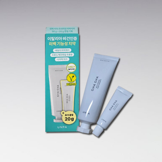 언파 차차 캐모마일 미백치약 90g 기획(+20g), 1세트, 1세트