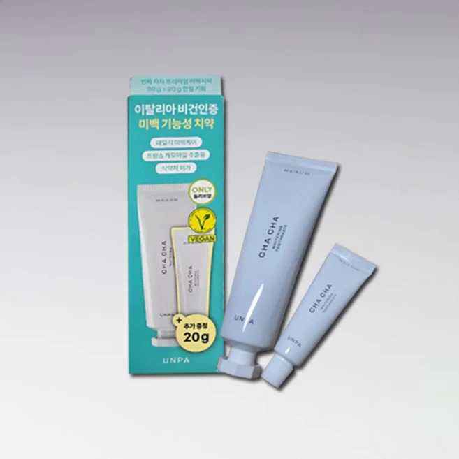 언파 차차 캐모마일 미백치약 90g 기획(+20g), 1세트, 1세트 - 쿠팡