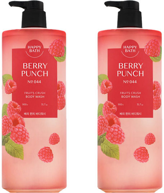 해피바스 프루츠 크러시 베리 펀치 바디워시 베리향, 900g, 2개