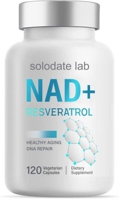 NAD+ Supplement 1000mg True NAD+ & Resveratrol 120 Caps, 1 Count (Pack of 120), 1개, 120정
